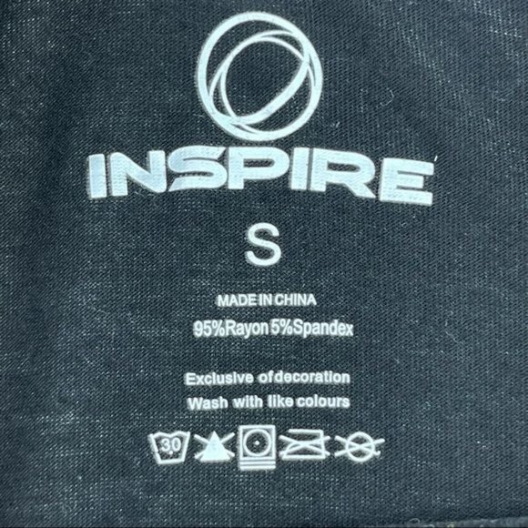 Inspire Fitness Women's Black Short Sleeve T-shirt Size Small - Picture 3 of 5